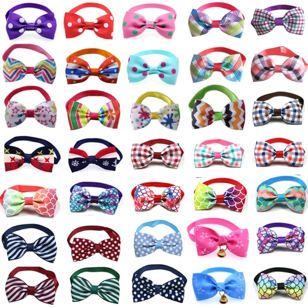 20pcs Dog Acccessories Dog Bow Tie  Bulk Dog Collar Bow Dog Bowtie Small Dog Cat Pet Supplies Dog Fashion Accessoreis Bow - Image 7