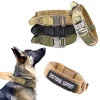 Tactical Police Dog Collar Military Adjustable Durable Nylon German Shepard For Medium Large Walking Training Pet Accessories