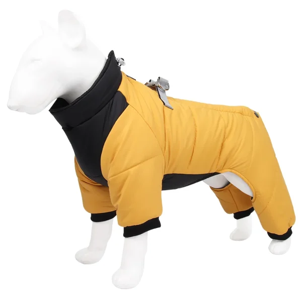 Winter Warm Dog Jacket Reflective Four Legged Clothes Outdoor Waterproof Windproof Traction Harness Jumpsuit French Bulldog Coat - Image 10