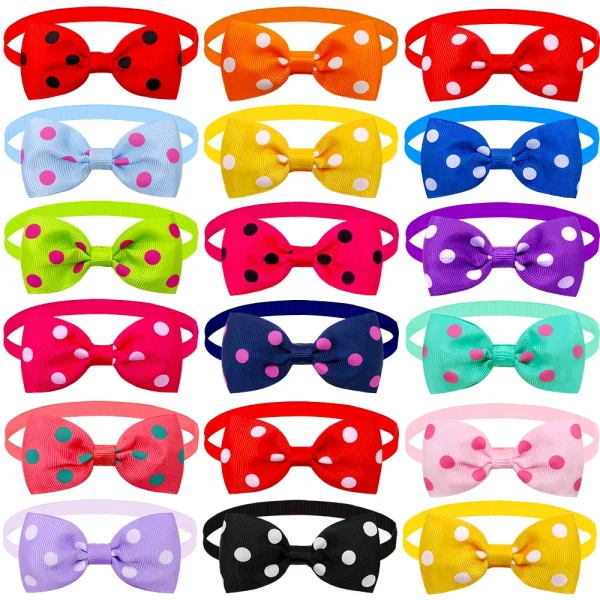 20pcs Dog Acccessories Dog Bow Tie  Bulk Dog Collar Bow Dog Bowtie Small Dog Cat Pet Supplies Dog Fashion Accessoreis Bow - Image 5