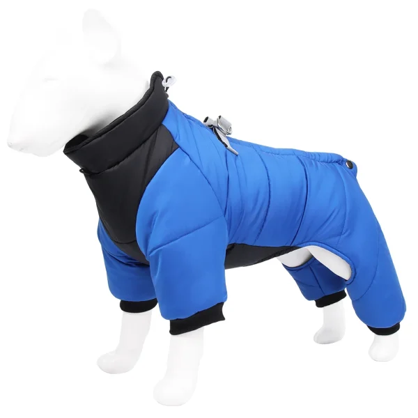 Winter Warm Dog Jacket Reflective Four Legged Clothes Outdoor Waterproof Windproof Traction Harness Jumpsuit French Bulldog Coat - Image 9