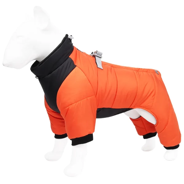 Winter Warm Dog Jacket Reflective Four Legged Clothes Outdoor Waterproof Windproof Traction Harness Jumpsuit French Bulldog Coat - Image 7